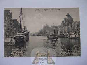 Danzig, Danzig, Motlawa River, steamships ca. 1920
