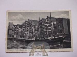 Danzig, Danzig, granaries, sailing ship ca. 1935