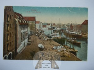 Danzig, Danzig, New Motlawa, loading of ships ca. 1920.