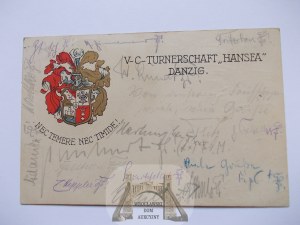 Gdansk, Danzig, studentika, student corporation Hansea 1920