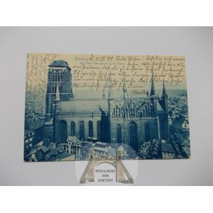 Gdańsk, Danzig, kościół Mariacki, wyd. Trenkler 1899
