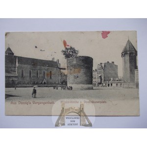 Gdańsk, Danzig, Nikolaikirche, plac Dominikański ok. 1905