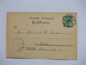 Danzig, Danzig, Ratskeller restoration, Vorlaufer, issued by Zeuner ca. 1890, circulated 1897