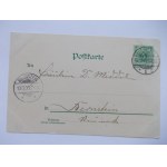 Gdańsk, Danzig, litografia, herb, rycerz 1899