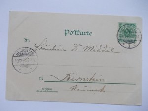 Danzig, Danzig, lithograph, coat of arms, knight 1899