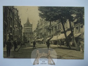 Danzig, Danzig, Dluga Street, passersby 1911