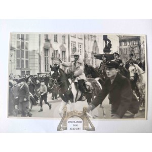 Gdańsk, Danzig, III Rzesza, zbiórka pomocy zimowej WHW, Długi Targ, SS, SA ok. 1940