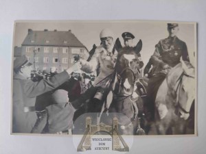 Danzig, Danzig, Third Reich, WHW, SS and Sa winter aid collection on horseback circa 1940.