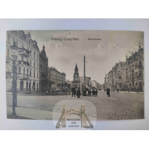 Gdańsk, Danzig, Wrzeszcz, Langfuhr, Rynek 1908