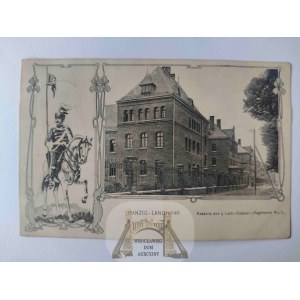 Gdańsk, Danzig, Wrzeszcz, Langfuhr, koszary, Husarz Śmierci 1908