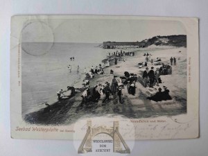 Gdansk, Danzig, Westerplatte, beach, people 1901