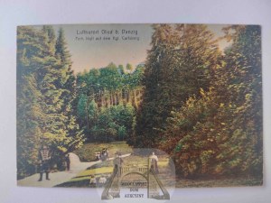 Gdansk, Danzig, Oliwa, Pacholek Hill, park, hussar 1912
