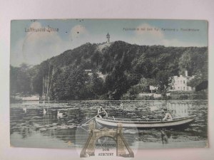 Gdansk, Danzig, Oliva, Pacholek Hill, tower, boat 1911