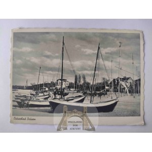 Gdańsk Brzeźno, Danzig Broesen, plaża, łodzie ok. 1940