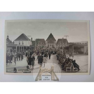 Sopot, Zoppot,molo, tłumy turystów ok. 1935
