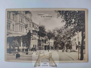 Sopot, Zoppot, Monte Cassino Street, Metropol restaurant circa 1920.
