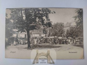 Sopot, Zoppot, marketplace, stalls ca. 1905