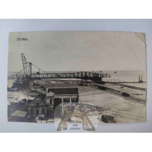 Gdynia, port, początki budowy, wyd. Morawski ok. 1928