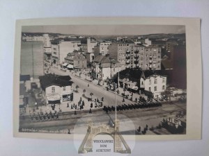Gdynia, 10 Lutego Street, march of sailors ca. 1935