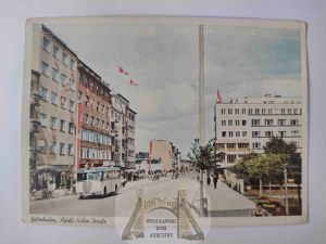 Gdynia, Gothenhafen, occupation, Adolf Hitlerstrasse, Nazi flags circa 1942.