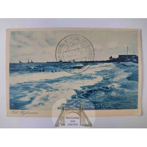 Hel, wybrzeże ok. 1939 okolicznościowe stemple: Wystawa Dorobku Gospodarczego Wybrzeża 1946