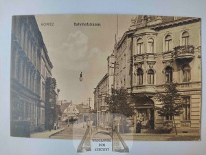 Chojnice, Konitz, Bahnhofstrasse 1913