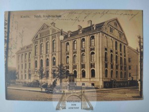 Chojnice, Konitz, school 1914