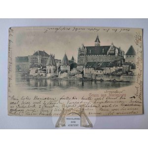 Malbork, Marienburg, zamek, głęboko tłoczona 1899