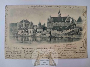 Malbork, Marienburg, castle, deeply embossed 1899