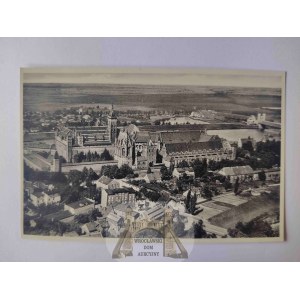 Malbork, Marienburg, widok z lotu ptaka ok. 1935