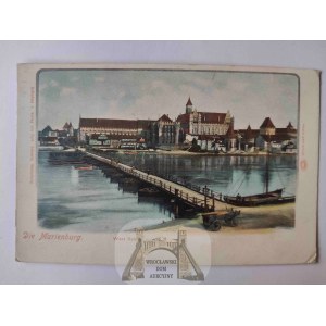 Malbork, Marienburg, zamek, most ok. 1900