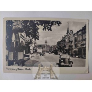 Malbork, Marienburg, Rynek, samochód ok. 1940