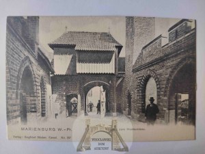 Malbork, Marienburg, entrance to the castle circa 1900.