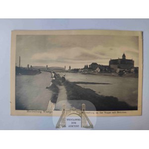 Malbork, Marienburg, nad Nogatem ok. 1915