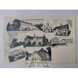 Pelplin, Rynek, 5 widoków, dworzec ok. 1900
