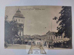 Prabuty, Riesenburg, water tower, hotel 1910