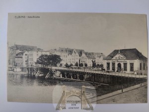 Elblag, Elbing, bridge, Old Exchange ca. 1910