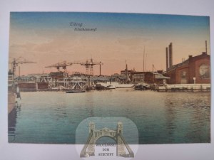 Elblag, Elbing, shipyard ca. 1920