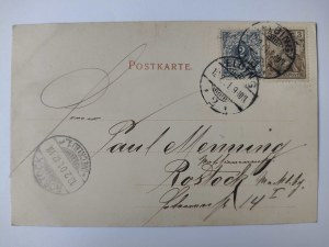 Bażantarnia near Elbląg, Elbing, restaurant, postcard decorated with glitter 1901