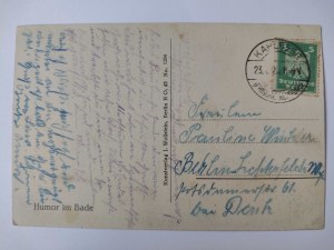 Krynica Morska, Kahlberg, life on the beach, humorous 1926