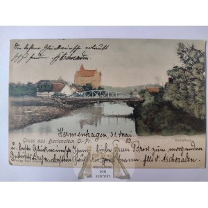 Bartoszyce, Bartenstein, most, rzeka 1903