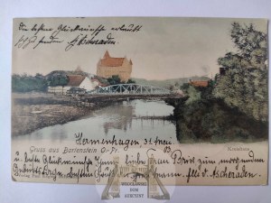 Bartoszyce, Bartenstein, bridge, river 1903