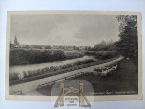 Sepopol near Bartoszyce, river, bridge ca. 1940