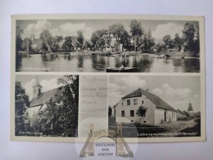 Stara Pasleka near Braniewo, church, store, port 1940