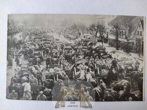 Gizycko, Lotzen, Market Square, military rolling stock ca. 1915