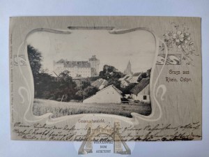 Ryn near Gizycko, panorama, Art Nouveau vignette 1901