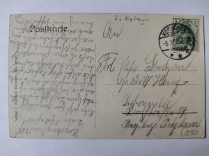 Korschen, Korschen, train station, pharmacy, woman, collage 1906