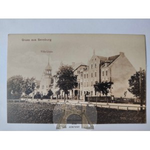 Mrągowo, Sensburg, ulica, willa Linke ok. 1910