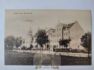 Mrągowo, Sensburg, street, villa Linke ca. 1910