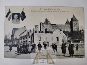 Nidzica, Neidenburg, castle, Russian prisoners of war, Hindenburg 1917